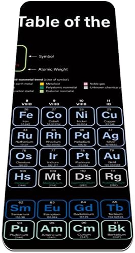 Периодичната таблица на елементите Siebzeh, по-дебела подложка за йога премиум-клас, в екологично Чист Гумена подложка