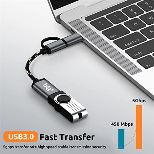 Big-E C USB-USB 3.0 Женски OTG адаптер, който е съвместим с вашите Oppo CPH2211 за пълноценно свързване на кабел USB