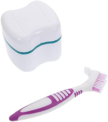 Контейнер за почистване на DOITOOL Четка За почистване на зъбни Протези, Зъбни Четки за зъбни Протези Двустранни Инструменти