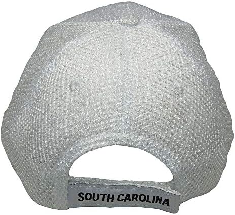 Южна Каролина SC S. Carolina Бяло / Тъмно синьо на Окото Текстурирани бейзболна шапка с бродерия CAP721C (TOPW)