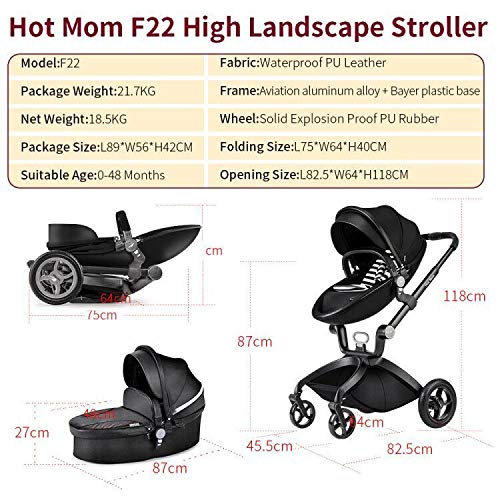 Детска количка Hot Мамо, Детска количка с регулируем ъгъл на наклона на седалката по височина и амортизация на четири