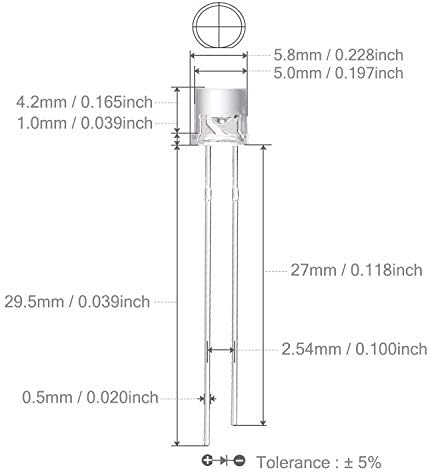 Chanzon 100 бр 5 mm Бял led диодни крушки с плосък покрив (Прозрачни лещи) Ярка Лампа за Осветление Лампи Електронни