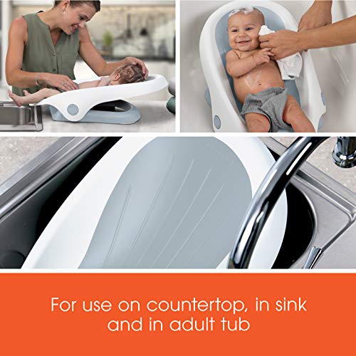 Summer Clean Rinse Baby Bather's (сив) – Поставка за ванички за употреба на масата, в мивката или в банята, има 3 позиции на наклон и мека, быстросохнущий материал - Използвайте от р?