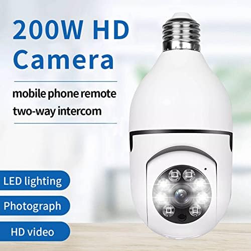 Камера с интелигентни крушка E27 за вътрешно / външно използване - безжична WIFI-камера за сигурност с 1080p HD резолюция,