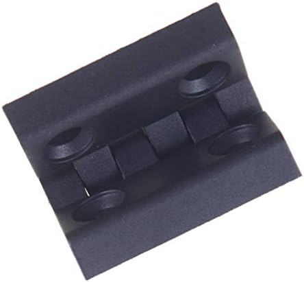 Черен 2-Листа Панта с подсилена Пластмаса Подшипником 4,8 x 4,8 x 1,0 см