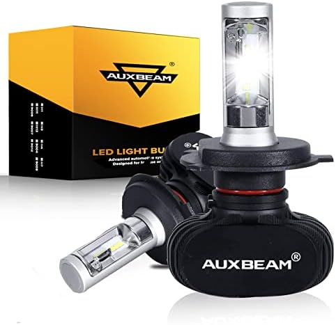 Led противотуманная лампа Auxbeam H4, Безвентиляторная и тих, 8000 Лумена, Ксенон 6500K, Бяла 9003 HB2, Комплект за ремонт