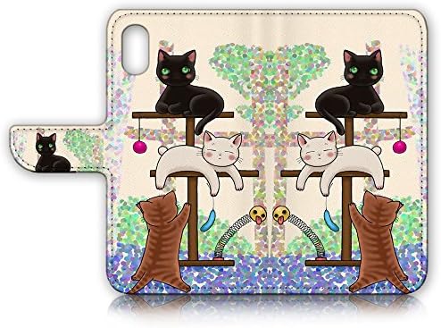 (за iPhone Xs, iPhone X), една чанта-портфейл с панти капак и комплект защитно фолио за екрана! A1944 Котка