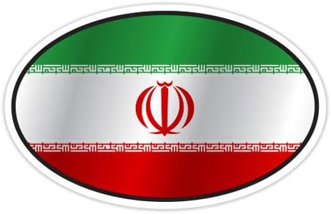 GT Graphics Овалния Флаг на Иран - Vinyl Стикер Водоустойчив Термоаппликация