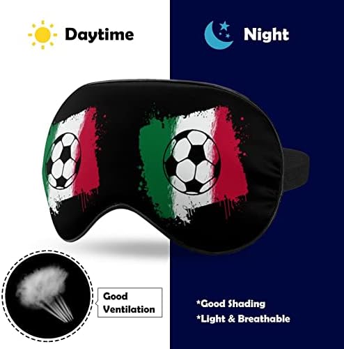 Италиански Флаг Футбол Футбол Маска за Очи за Сън Затемненная Нощна Превръзка на Очите и с Регулируема Каишка за Мъже