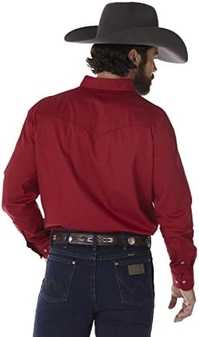 Мъжки работна Риза Wrangler с Шарките на Пустинята с Два джоба и Дълъг ръкав копчета