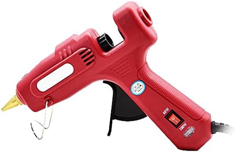 CBUQB Ниска термоплавкий червен Лепилен Пистолет САМ Лепилен Пистолет с Двойно Регулация на Мощността за домашно производство
