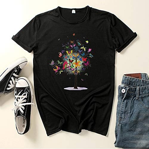 Gemira Извънгабаритни Тениски с Изображение, в западен стил за Жени, Тениска с Изображение, Ежедневни Дамски Блуза С