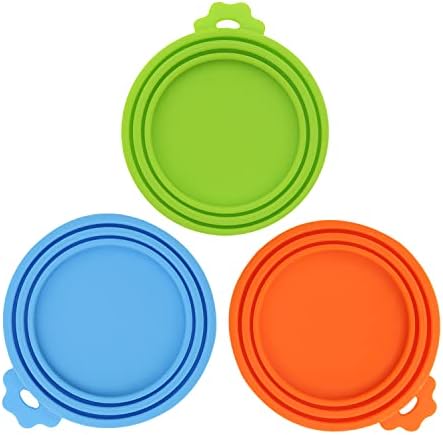 SHENQIDZ 3 Опаковки, Капачки за кутии с храна за домашни любимци, Универсални, които не съдържат BPA и подходящ за измиване