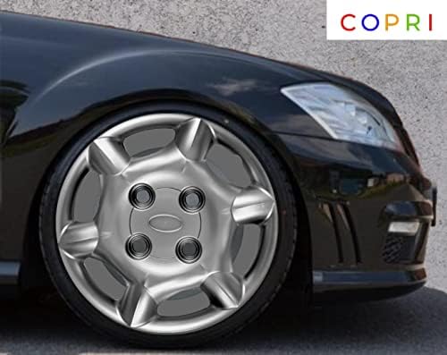 Комплект Copri от 4 Джанти Накладки 13-Инчов Сребрист на цвят, С прикрепен с болтове, Подходящи За Hyundai Accent