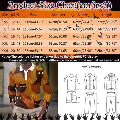 XXZY 2022 Хелоуин Мъжката Есенно-Зимна Риза Голям Размер на Копчета, Ризи с Ревери и Дълъг ръкав за Мъже
