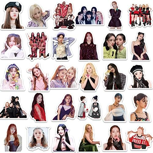 60 бр. (G) Набор от стикери I-DLE Стръмни етикети за южна корея група момичета, Сладки етикети Gidle за момичета, Винилови