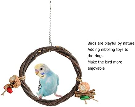 Люлка за окуневой птици, Колоритен Играчка за ядене на кочани за окачване (Голям размер)