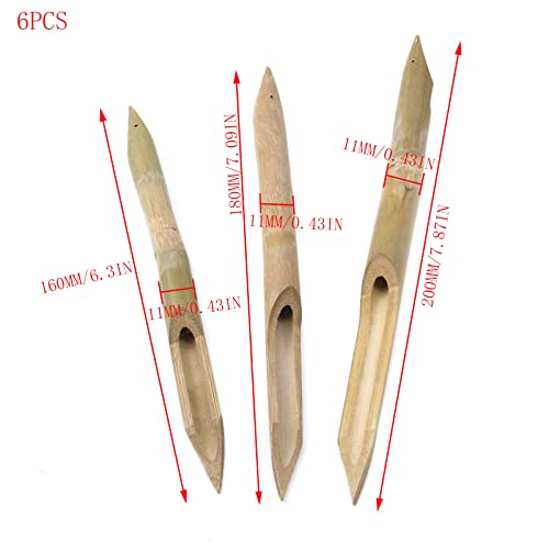 Mewutal 6 Бр. Твърди Бамбукови дръжки от Тръстика, Керамични Писалка За Рисуване, Дървени Punch с Двойна Глава, Инструменти
