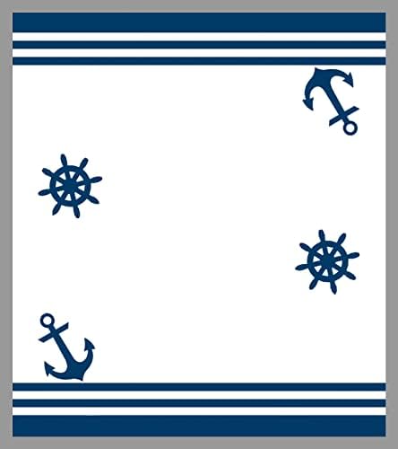 Карта на морските места - 25 броя в опаковка - Карти морски храни. Дизайн син на котвата и капитанского штурвала в лента