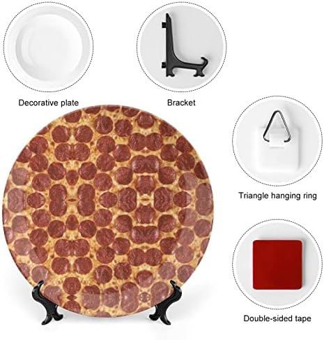Декоративни Чинии от Костен Порцелан за Пица с Висящи Украшения на Стойка Кът Чинии