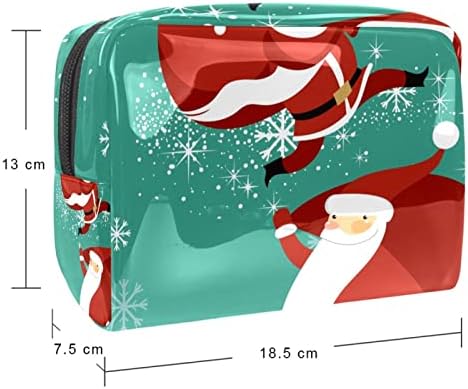 Чанта за Тоалетни принадлежности, Пътна Чанта, Водоустойчив Косметичка за Грим, Пътен Органайзер за Аксесоари, Снежинка Дядо Коледа