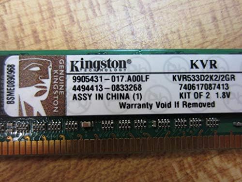 Kingston ValueRAM 2 GB 533 Mhz DDR2 без ECC CL4 DIMM (опаковка от 2) на Десктоп памет