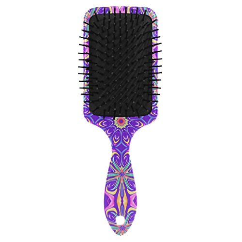 Четка за коса на въздушна възглавница Vipsk, Пластмасов за Боядисана Мандала Datura Лилав цвят, Подходящ за добър масаж