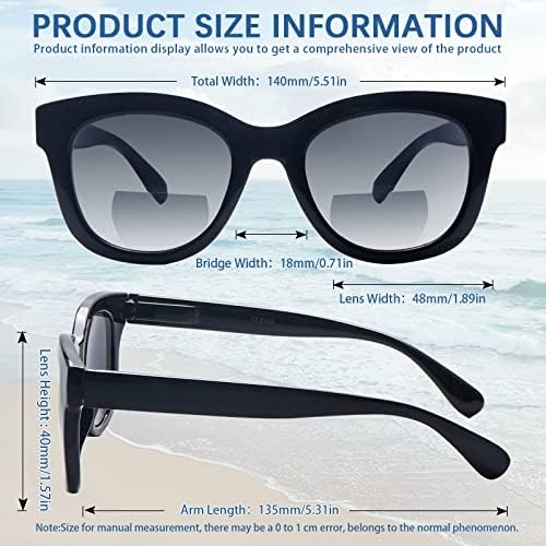 COJWIS Бифокални Очила за Четене За Жени, Слънчеви Очила за четене, 4 опаковки, Слънчеви Очила с защита от uv с пружинным