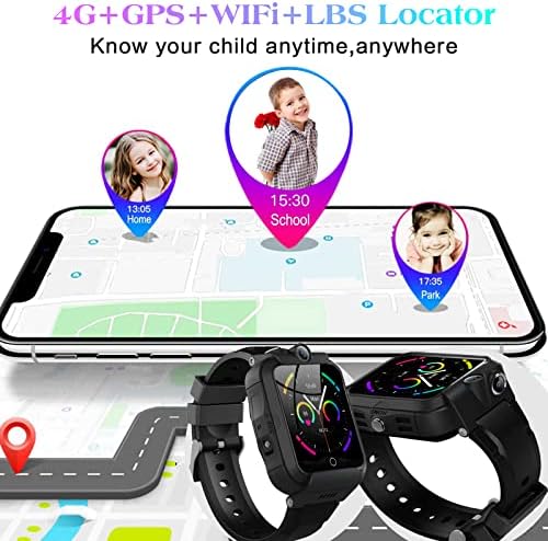 Детски смарт часовници DDIOYIUR, 4G GPS тракер, детски умни часовници за телефон с Wi-Fi интернет, SMS, обаждания, гласов