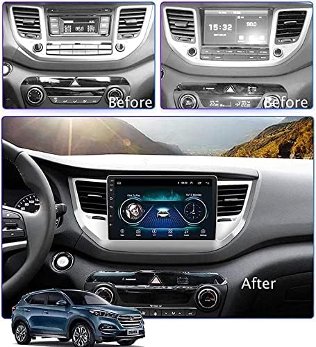 9-Инчов Главното устройство със сензорен екран, GPS Навигация за Hy.un.дай Tucson 2015-2018, Mirrorlink / Bluetooth/ WiFi / Управление на волана колело / Камера за задно виждане