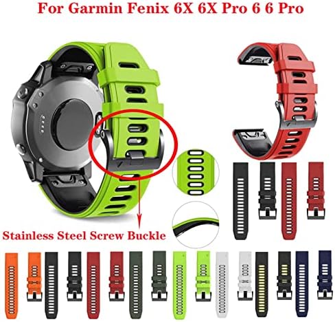 UMCNVV Силикон Каишка за часовник Quickfit Каишка за Garmin Fenix 7X Fenix 7 Fenix 7S Watch Easyfit Каишка за Китката 20 26 22 мм Каишка