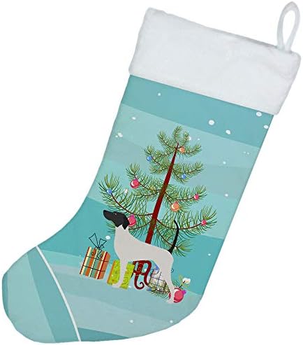 Carolin's Treasures BB2913CS Английски Показалеца Забавно Коледно Дърво, Коледни Чорапи, Окачени Чорапи За Камината,