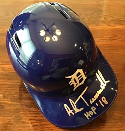 АЛЪН ТРАММЕЛЛ Подписа Голям шлем Детройт Тайгърс JSA Hof 18 с Автограф - Каски MLB с автограф