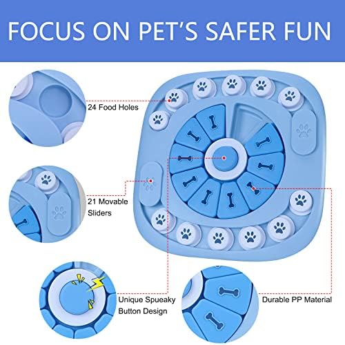 Играчки-пъзели Yasons за по-големи кучета, Модернизирани Интерактивни играчки-Пъзели с храна за кучета Пъзел игра с деликатеси