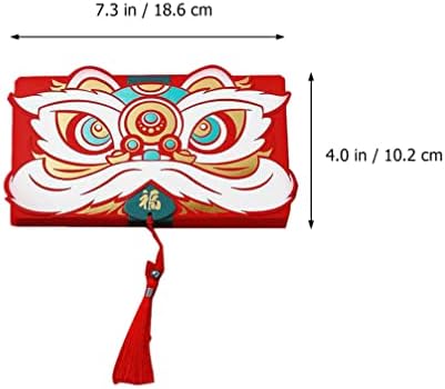 Amosfun Китайски Червен Плик 2022 Китайски Червени Пликове С джобове Година пликове Хунбао Щастливи Парични Пакети за