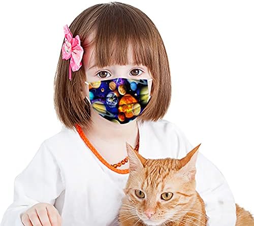Детска маска за лице за Еднократна употреба 10 БРОЯ Цветни Кърпи за Момчета и Момичета с Хубави Принтом 3Ply Earloop