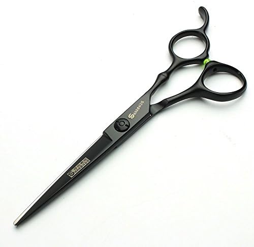 6 професионални ножици за коса black hair design 400C steel cutting thin set (6 Ножица за рязане)