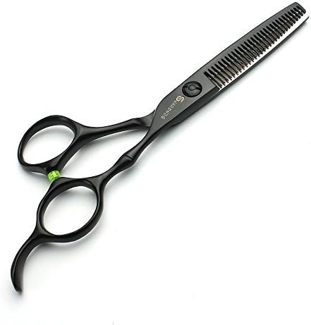 6 професионални ножици за коса black hair design 400C steel cutting thin set (6 Филировочные ножици)