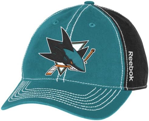 San Jose Акули Reebok NHL с регулируема наведена шапка Spin