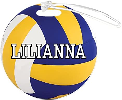 Волейболно етикет Lilianna Адаптивни 4-Инчов Подсилена Пластмаса Етикет За Багаж чанта С добавянето на всички номера