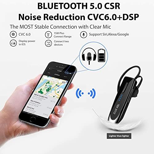 Слушалки TEK STYZ, съвместима с Samsung A03s, безжична слушалка-подложка Bluetooth 5,0, водоустойчив IPX3, Два микрофона,