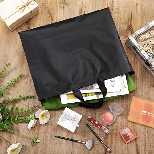 200 Опаковки Бутикови Стопански чанти 16 x12x4 Голям Подарък Пакети от Матирана пластмаса с Картонным Дъно, Подаръчни