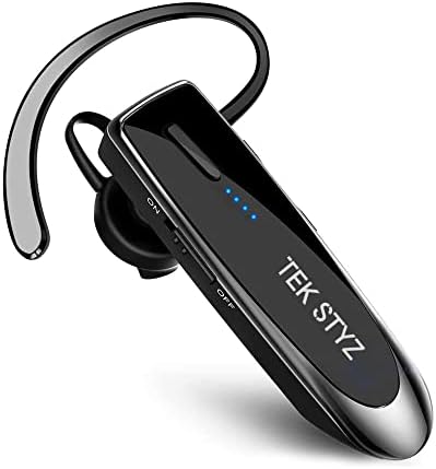 Слушалки TEK STYZ, която е съвместима с Blu G91s, безжична слушалка-подложка Bluetooth 5,0, водоустойчив IPX3, Два микрофона, намаляване на шума (черен /сребърен)