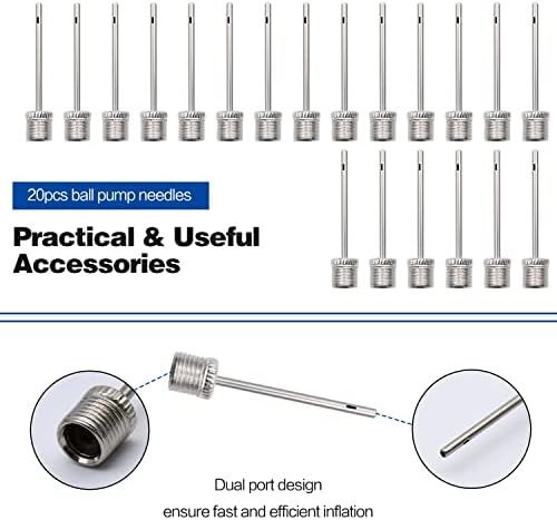 Комплект Химикалка помпи FGBNM, Въздушна Помпа за Баскетбол с 20 бр. Игли, Дюза и Удлинительным Маркуч, Въздушен Топката Помпа за Футболен Баскетбол, Волейбольного Све?