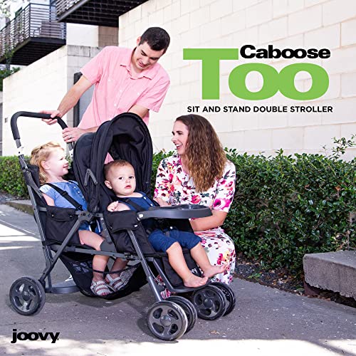 Комбинирана количка Joovy Caboose Too Sit and Stand с универсален адаптер за столче за кола, 3-позиционными откидывающимися